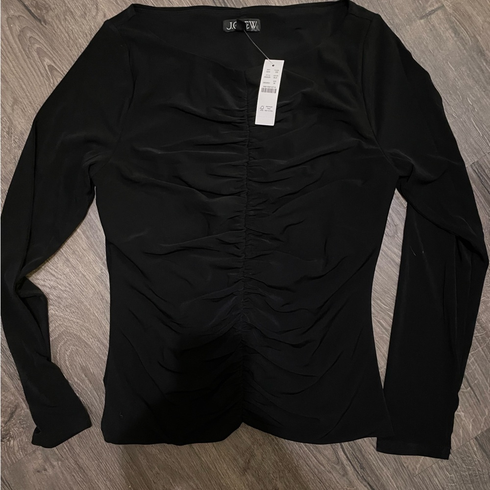 J Crew Black Long Sleeve Top